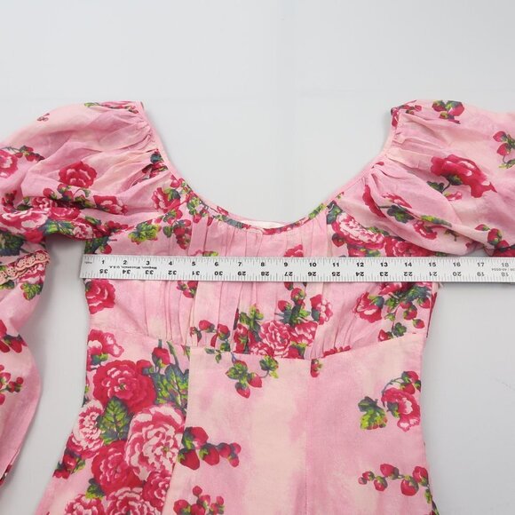 LoveShackFancy Ambrosia Mini Dress in Pink Desert Floral - Picture 11 of 12